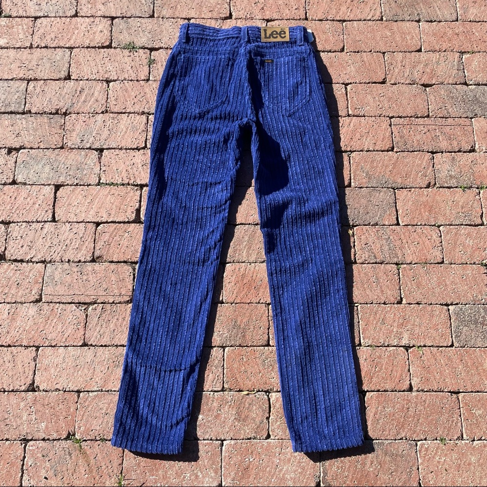 Vintage Deadstock blue corduroy high waist pants - Picture 8 of 11